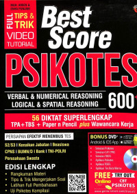 Image of Best score 600+ psikotes : verbal & logical reasoning, numerical & spatial reasoning