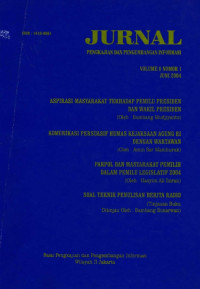 Jurnal Pengkajian dan Pengembangan Informasi Volume 8 Nomor 1 Juni 2004