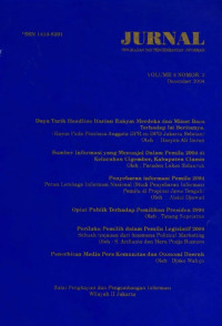 Jurnal Pengkajian dan Pengembangan Informasi Volume 8 Nomor 2 Desember 2004