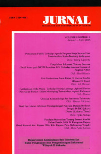 Jurnal Pengkajian dan Pengembangan Informasi Volume 9 Nomor 1 Januari-April 2005