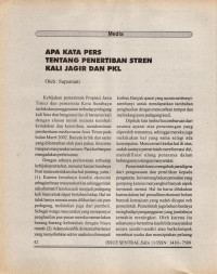 Image of Apa Kata Pers tentang Penertiban Stren Kali Jagir dan PKL
