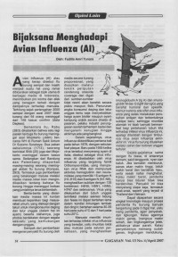 Bijaksana Menghadapi Avian Influenza (AI)