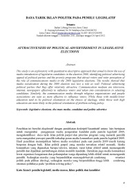 Image of Daya Tarik Iklan Politik pada Pemilu Legislatif