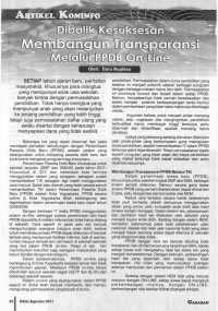 Dibalik Kesuksesan Membangun Transparansi melalui PPDB On-line