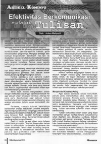 Efektivitas Berkomunikasi melalui Tulisan