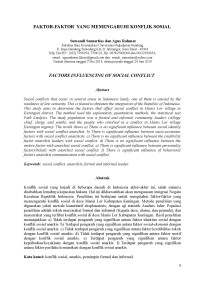 Image of Faktor-faktor yang Memengaruhi Konflik Sosial