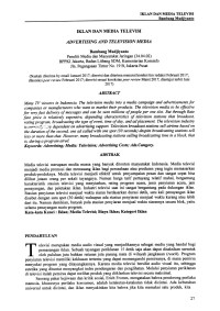 Image of Iklan dan Media Televisi = Advertising and Television Media