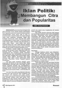 Iklan Politik: Membangun Citra dan Popularitas