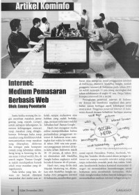 Internet: Medium Pemasaran Berbasis Web