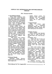 Jaringan MAN (Metropolitan Area Network) Berbasis Wireless