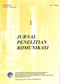 Image of Jurnal Penelitian Komunikasi Volume 14 Nomor 1 Tahun 2011
