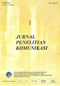 Image of Jurnal Penelitian Komunikasi Volume 15 Nomor 1 Juli 2012
