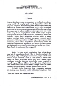 Image of Jurnalisme Publik: Merebut Ruang yang Hilang