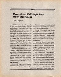Image of Kasus Stren Kali Jagir Pers Tidak Konsisten?