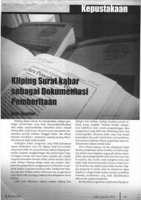 Kliping Surat Kabar sebagai Dokumentasi Pemberitaan