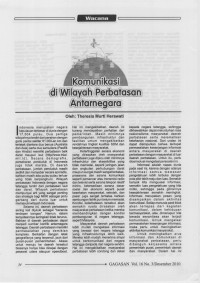 Komunikasi di Wilayah Perbatasan Antarnegara