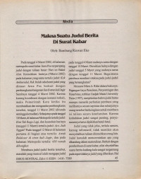Image of Makna Suatu Judul Berita di Surat Kabar