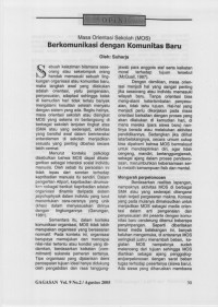 Masa Orientasi Sekolah (MOS): Berkomunikasi dengan Komunitas Baru