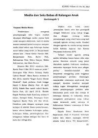Media dan Seks Bebas di Kalangan Anak