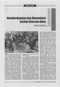 Memberdayakan dan Memotivasi Korban Bencana Alam