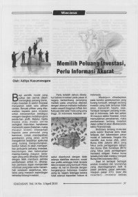 Memilih Peluang Investasi, Perlu Informasi Akurat