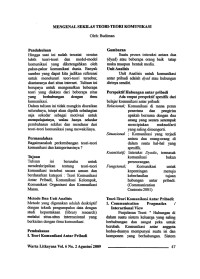 Mengenal Sekilas Teori-teori Komunikasi