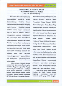 Image of Menggalang Partisipasi Politik Masyarakat terhadap Pemilu