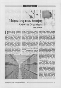 Nilaiguna Arsip untuk Menunjang Aktivitas Organisasi