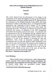 Image of Organisasi Media dan Perkembangan ICT (Sebuah Tinjauan)