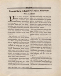 Image of Pasang Surut Industri Pers Pasca Reformasi
