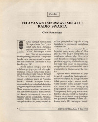 Image of Pelayanan Informasi Melalui Radio Swasta