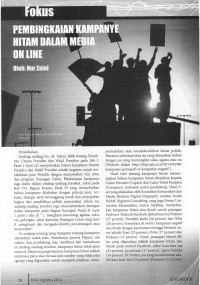 Image of Pembingkaian Kampanye Hitam dalam Media 'On Line'