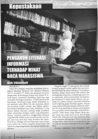 Pengaruh Literasi Informasi terhadap Minat Baca Mahasiswa