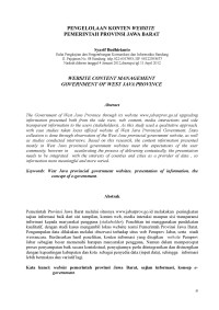 Image of Pengelolaan Konten Website Pemerintah Provinsi Jawa Barat