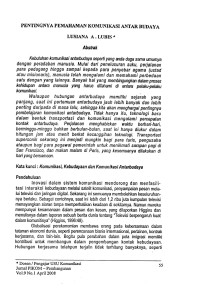 Pentingnya Pemahaman Komunikasi Antar Budaya