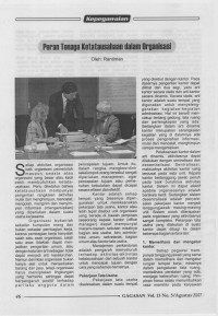 Peran Tenaga Ketatausahaan dalam Organisasi
