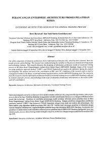 Perancangan Enterprise Architecture Proses Pelatihan Kerja