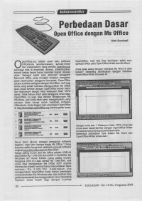 Perbedaan Dasar Open Office dengan Ms Office