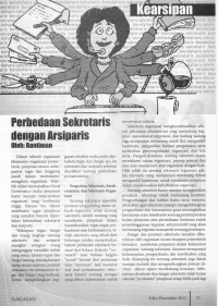 Perbedaan Sekretaris dengan Arsiparis