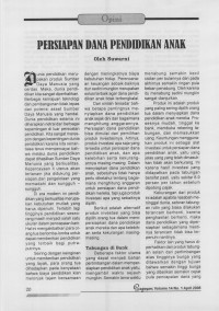 Persiapan Dana Pendidikan Anak