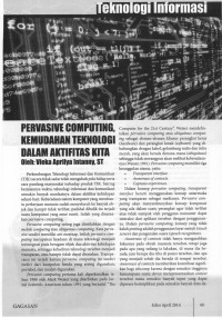 Pervasive Computing, Kemudahan Teknologi dalam Aktivitas Kita