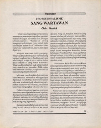 Image of Profesionalisme Sang Wartawan