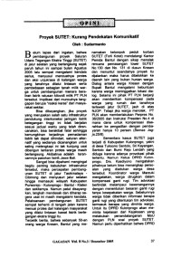Proyek SUTET: Kurang Pendekatan Komunikatif