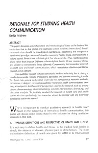 Image of Rationale for Studying Health Communication