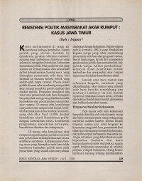 Image of Resistensi Politik Masyarakat Akar Rumput: Kasus Jawa Timur