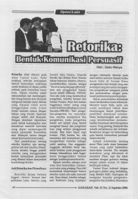 Retorika: Bentuk Komunikasi Persuasif