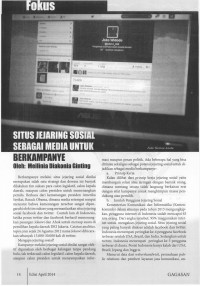 Situs Jejaring Sosial sebagai Media untuk Berkampanye