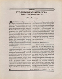 Image of Style Komunikasi Interpersonal dan Permasalahannya