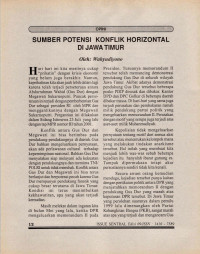 Image of Sumber Potensi Konflik Horizontal di Jawa Timur