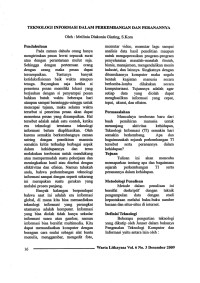 Teknologi Informasi dalam Perkembangan dan Peranannya